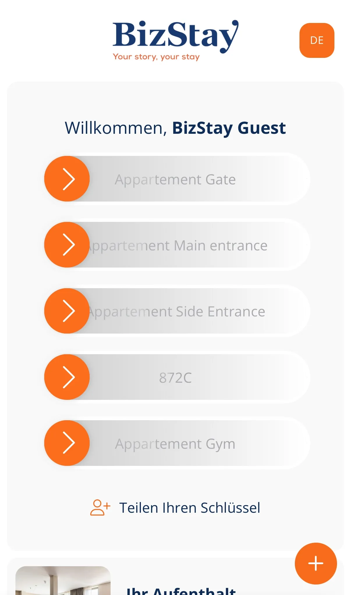 Mobile app BizStay