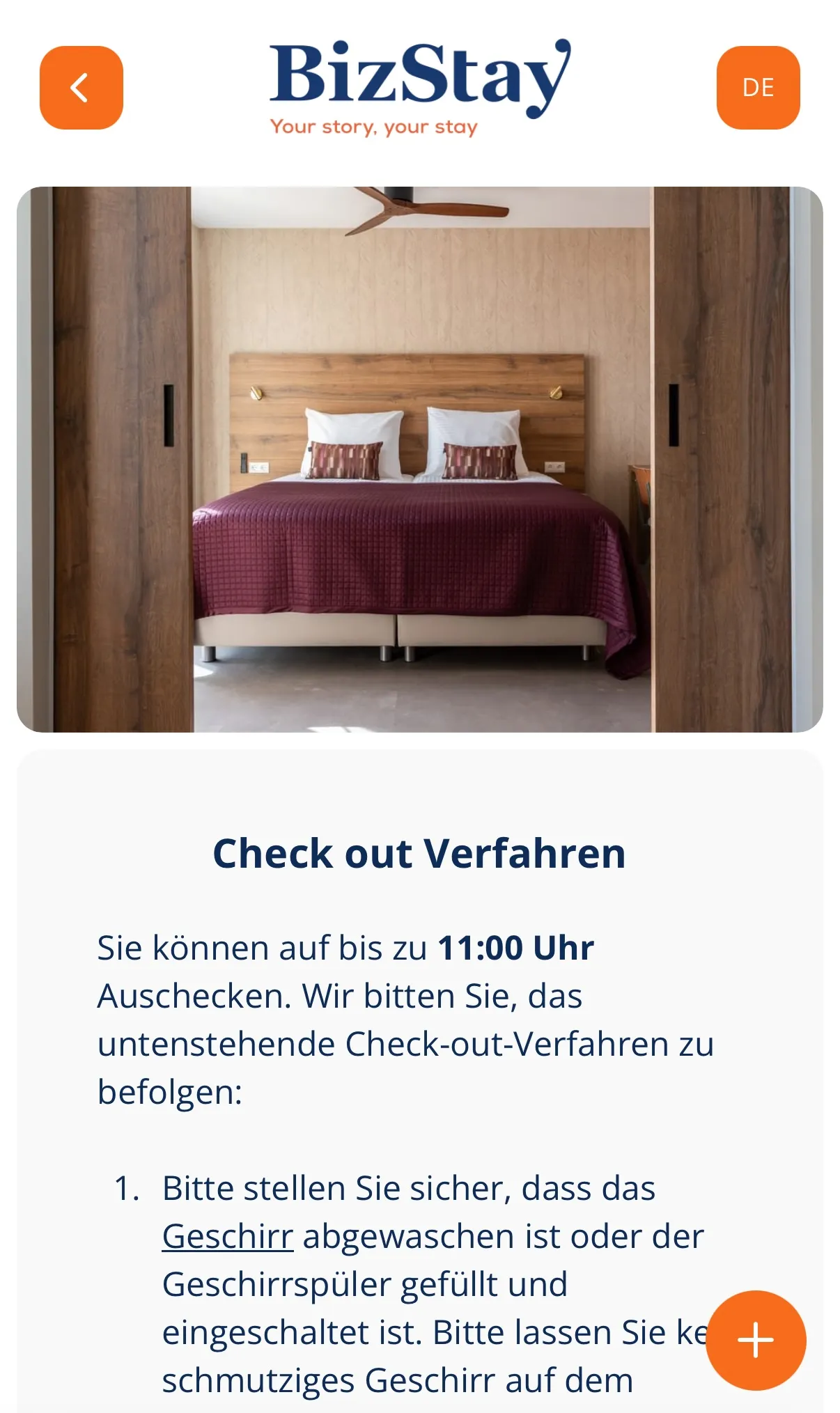 Mobile app BizStay